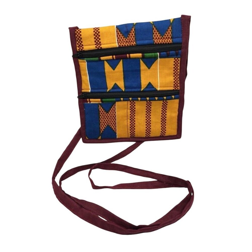African Colorful Boho Small Over The Shoulder Bag Satchel Used